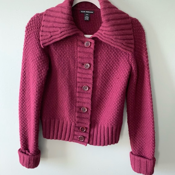 Club Monaco Sweaters - Club Monaco Burgundy Button Down Cardigan Sweater | Size XS